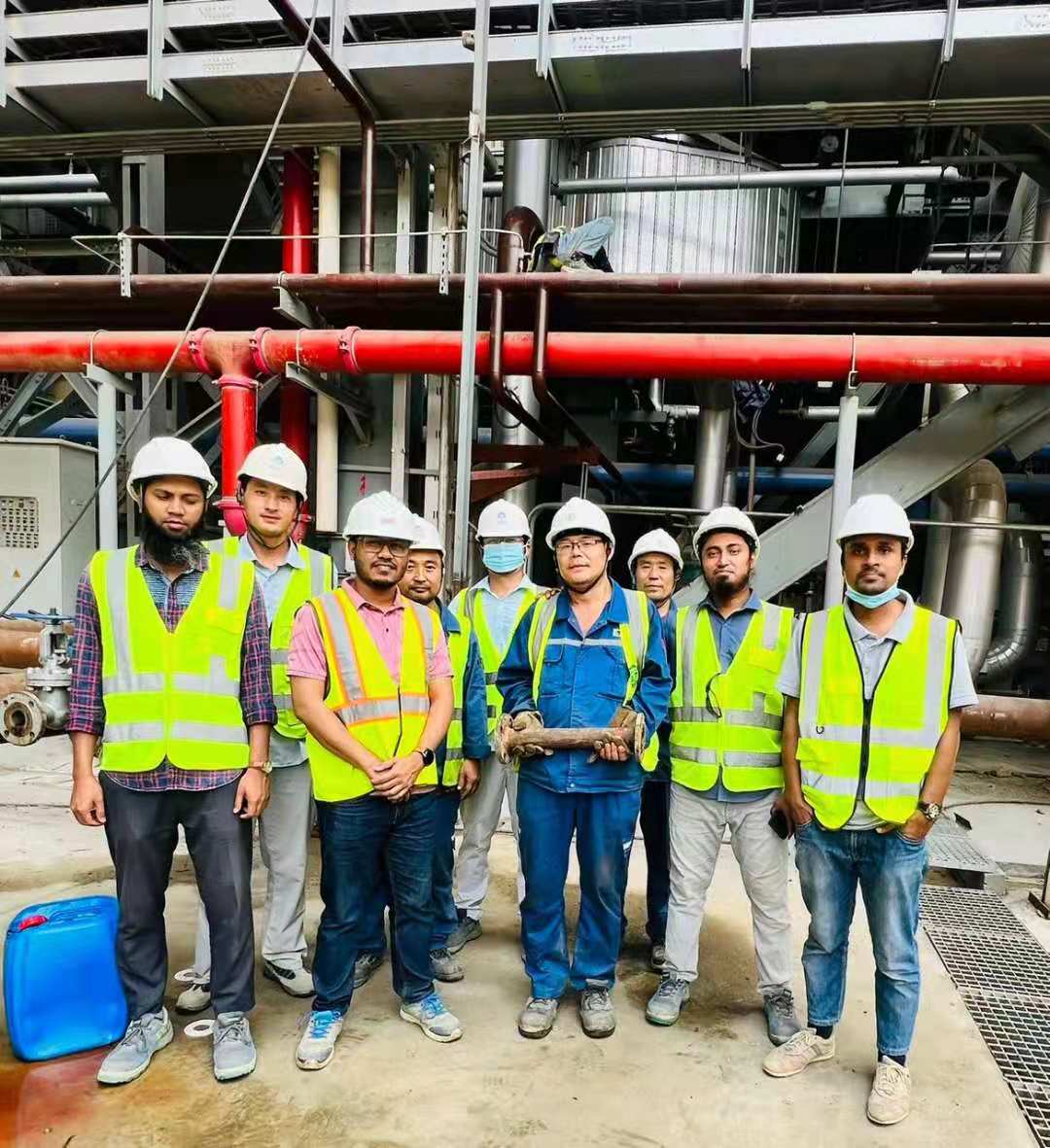 欣格瑞在孟加拉清洗的由領導人揭牌的艾薩拉姆電廠，發電啦！